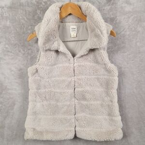 Dylan Faux Fur Vest in Light Gray Size M